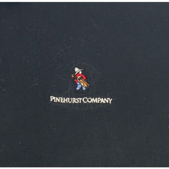 Men's Pinehurst‎ Collection by Izod Club Short Sleeve Polo Shirt Black Large - Picture 2 of 9
